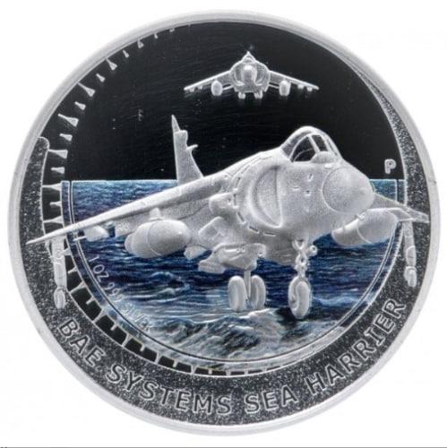 Тувалуанський долар 1 унція срібла Морський лунь 2005 Бойові літаки Sea Harrier