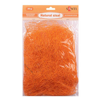 Сизаль натуральний SANTI колір оранжевий. 742780
