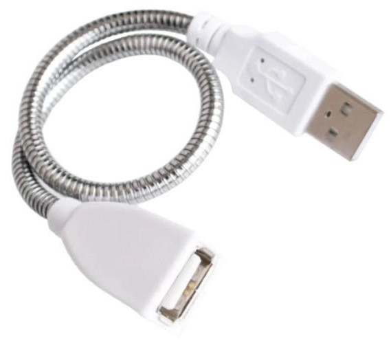 Гнучкий металевий USB подовжувач 30 см, фото 1