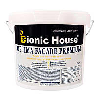 Optima Facade Premium - Зносостійка гідрофобна Акрилова фарба для мінеральних фасадів Bionic-House 7кг Біла от