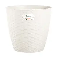 Горщик квітковий круглий Stefanplast Natural 29х26,5см 73480 білий