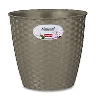 Горщик квітковий круглий Stefanplast Natural 24х22,2см 73474 сірий