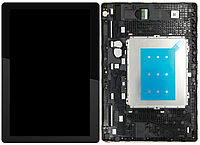 Дисплей модуль тачскрин Lenovo Tab M10 TB-X605L LTE/TB-X605F Wi-Fi/TB-X605M черный оригинал в рамке
