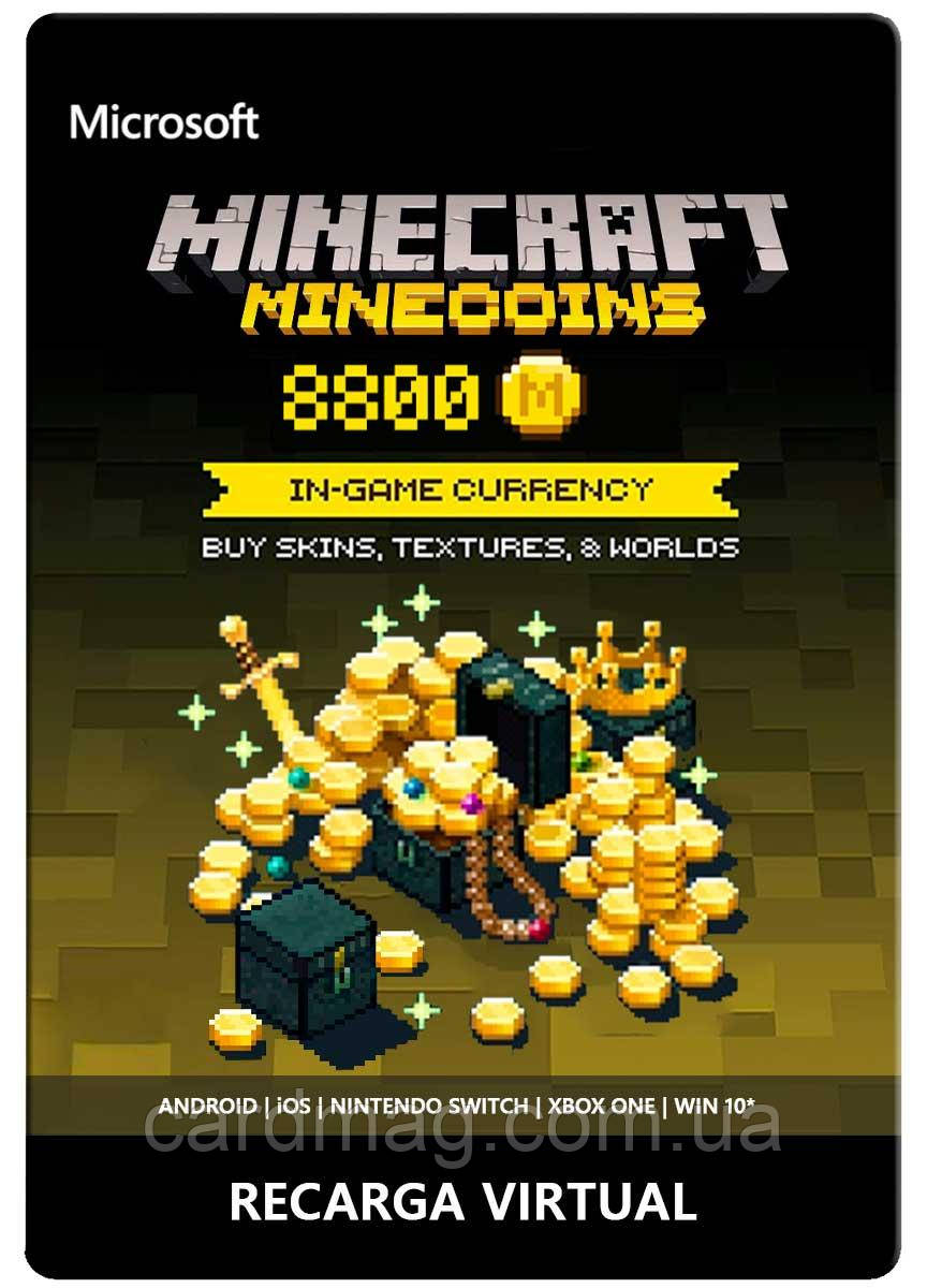 Minecraft Java Bedrock Edition: 8800 Minecoins | Усі регіони