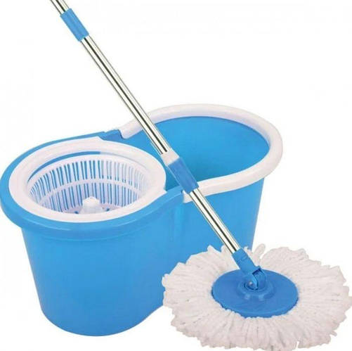 Турбо-швабра с ведром и центрифугой Spin MOP 360 Голубая (ID#1830099603 ...