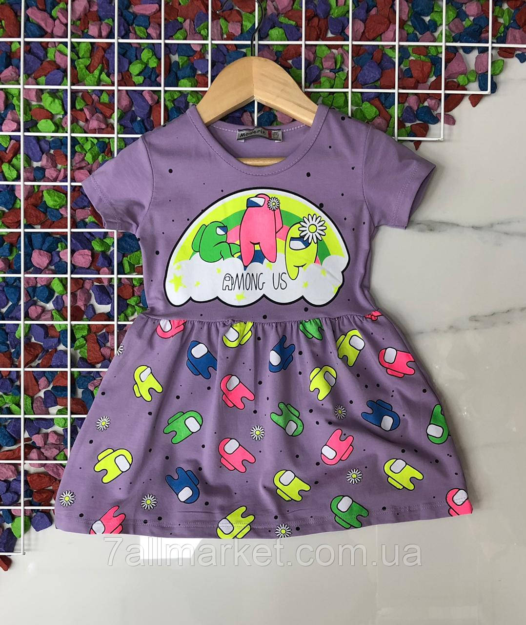 Плаття дитяче літнє AMONG US на дівчинку 2-5 років (9 кв) "PONI KIDS"купити недорого від прямого постачальника, фото 1