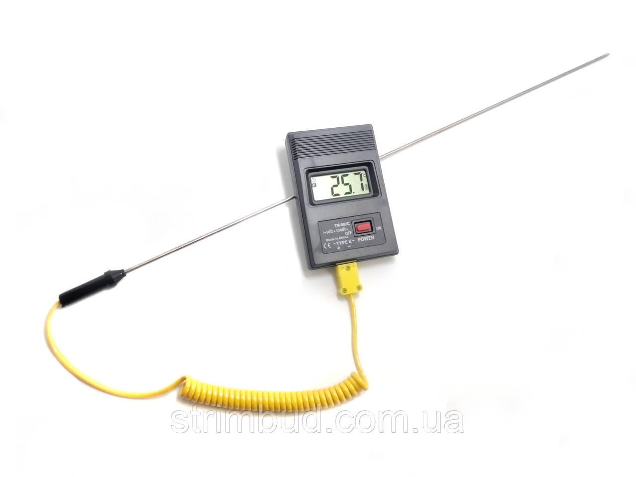 Цифровой термометр TM-902CP с термопарой К-типа со щупом 500 мм (-50..+1200 °C) - фото 1 - id-p1830115820