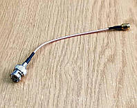 Пигтейл SMA-male (штырь) - BNC-male (штырь), кабель RG-316 15 см