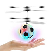 Літаючий кулю зі світлом Flying Ball Кулька-вертоліт літає від руки, фото 3