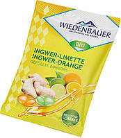 Конфеты, начинка, органический имбирь-лайм и имбирь-апельсин Wiedenbauer, 75 г (Германия)