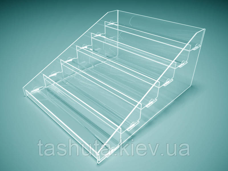 Гірка на 6 полиць 400х190х450 мм (Матеріал: Акрил Білий (00000); )