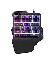 Мини-игровая проводная клавиатура, механическая RGB-клавиатура для одной руки