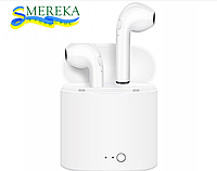 Bluetooth-гарнитура Smereka MDR Double I7S TWS BT с кейсом гарантия 12 месяцев