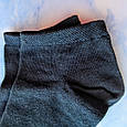 Короткі чоловічі бавовняні шкарпетки чорні розмір 40-43, фото 5