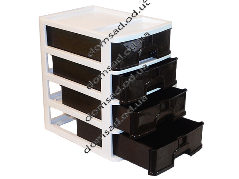Комод настільний R-Plastic "А4" 4 яруси 35*26*38 см білий