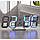 Електронний настільний Led-годинник із будильником 221 Синій, фото 2