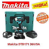 Аккумуляторный винтоверт Makita DTD171 АКБ ударный бесщеточный с регулятором Макита 36V 5A/h Li-Ion mm