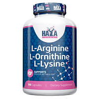 L-Arginine L-Ornithine L-Lysine Haya Labs (100 капсул)