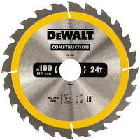 Диск пильный DeWALT CONSTRUCTION 190х30 мм, 24z (ATB), 16 градусов (DT1944) - Топ Продаж!