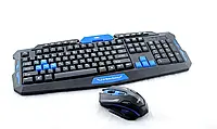Клавиатура Русский + Мышка | Беспроводные KEYBOARD HK-8100 Комплект клавиатуры с мышкой bs