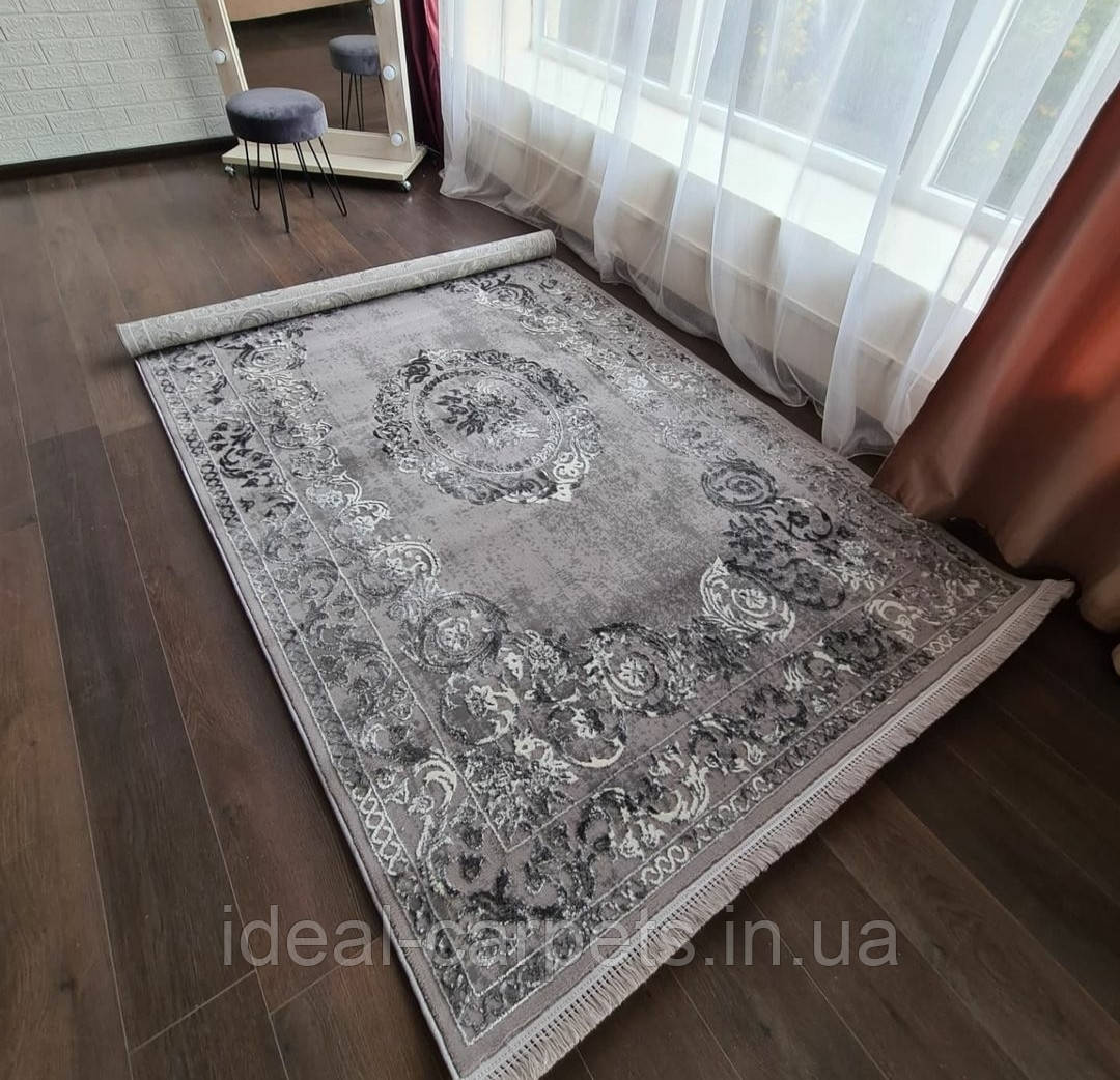 Килим 2.5х3.5м Orkide 0158 Сірий Короткий ворс