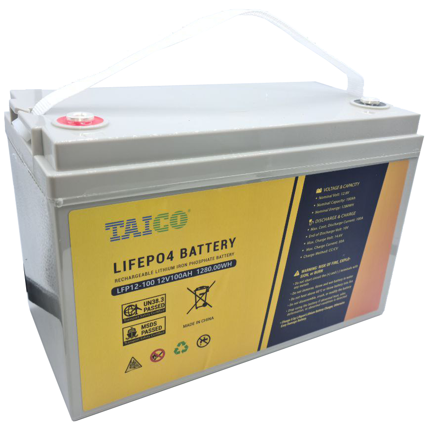 Акумулятор літій-залізо-фосфатний TAICO LiFePo4 12.8V, 100Ah (1280Wh)