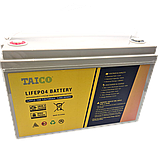 Акумулятор літій-залізо-фосфатний TAICO LiFePo4 12.8V, 100Ah (1280Wh), фото 2