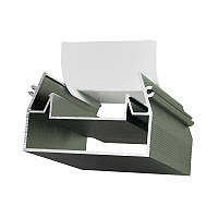 Профіль світлова лінія алюмінієвий Alteza з силіконовим розсіювачем 33 мм для натяжної стелі 2 м