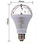 Диско лампа в патрон E27, RD-5012 + перехідник / Світлодіодна лампа, що обертається від мережі / Дискошар в патрон, фото 8