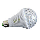 Диско лампа в патрон E27, RD-5012 + перехідник / Світлодіодна лампа, що обертається від мережі / Дискошар в патрон, фото 3