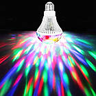 Диско лампа в патрон E27, RD-5012 + перехідник / Світлодіодна лампа, що обертається від мережі / Дискошар в патрон, фото 5