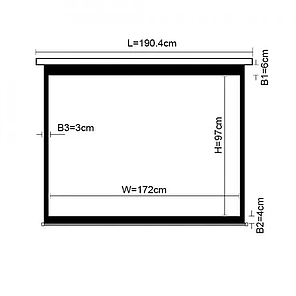 Екран для проектора 77"(172х97см) LOGAN PRMC2, фото 2