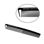 Гребінець для стрижки Toni&Guy Carbon Antistatic Comb комбінований антистатичний карбоновий чорний(06925)