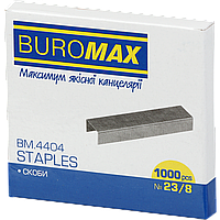 Скоби No23/8 1000 шт., ЛЮКС BUROMAX, BM.4404