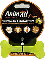 Игрушка для собак AnimAll Fun кость желтая, 8 см 88101