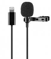 Мікрофон петлічка з кабелем Lighting JH-041 на кліпсі