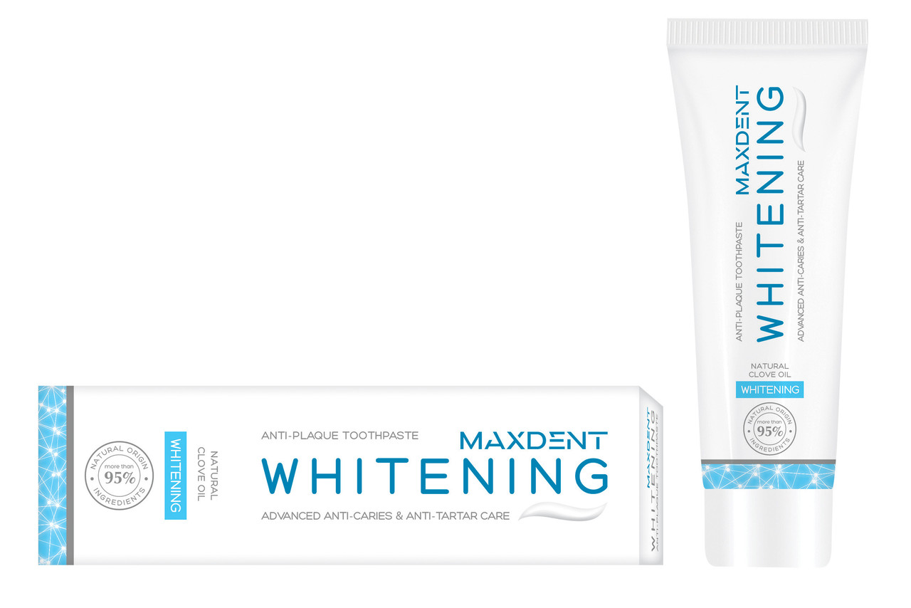 Зубна паста очищувальна MaxDent Whitening STS Cosmetics