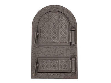 Дверка чавунна спарена арочна Микулин 330х530 (79) 13,2 кг ТМ БУЛАТ