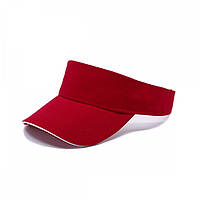 Кепка козырек New Visor TM coFEE, Красный с белым кантом