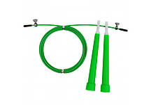 Швидкісна скакалка EasyFit Speed Cable Rope 3 м зі сталевим тросом і підшипниками зелена