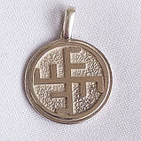 Небесний Хрест медальйон срібло 925 проба, фото 2