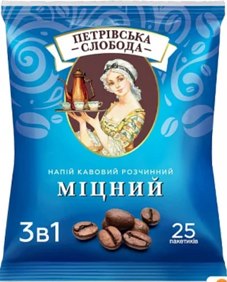 Кавовий напій "Петрівська слобода" 3в1 Міцний 25 шт/уп