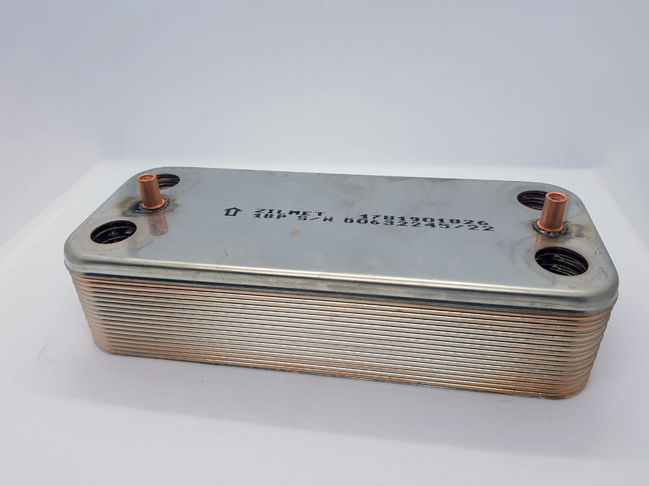 Вторинний теплообмінник Zilmet 18 пластин на газовий котел Ariston UNO 24 MFFI/MI 995945-analog, фото 1