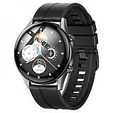 Розумний наручний годинник Smart Watch Hoco Y7 з магнітною зарядкою (Чорний), фото 3