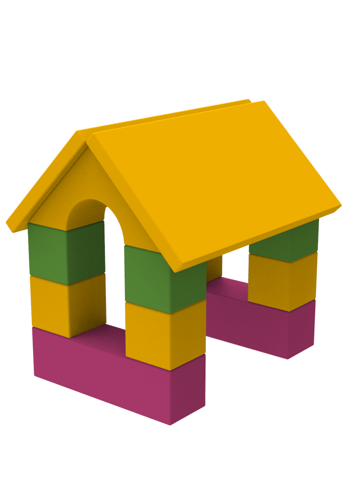 М'який модуль Будиночок, шкірозамінник Флай (Kidigo ТМ)