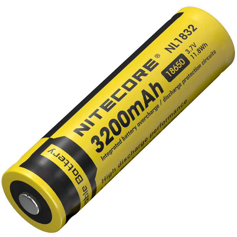 Акумулятор літієвий Li-Ion 18650 Nitecore NL1832 3.7 V (3200mAh), захищений