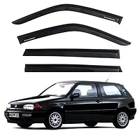 Дефлекторы окон ветровики Volkswagen Golf III хетч 1991-1997 (скотч)