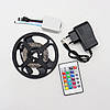Світлодіодна LED стрічка 5050, 2 м + Пульт / Вологозахищена різнокольорова стрічка для підсвічування телевізора, фото 9