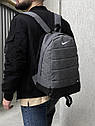 Чоловічий рюкзак Nike Найк у сірому кольорі | Сірий чоловічий рюкзак, фото 9