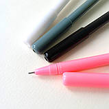 Ручка гелева дитяча з насадкою "котик" асорті синя, фото 5